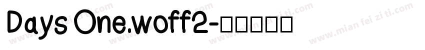 Days One.woff2字体转换